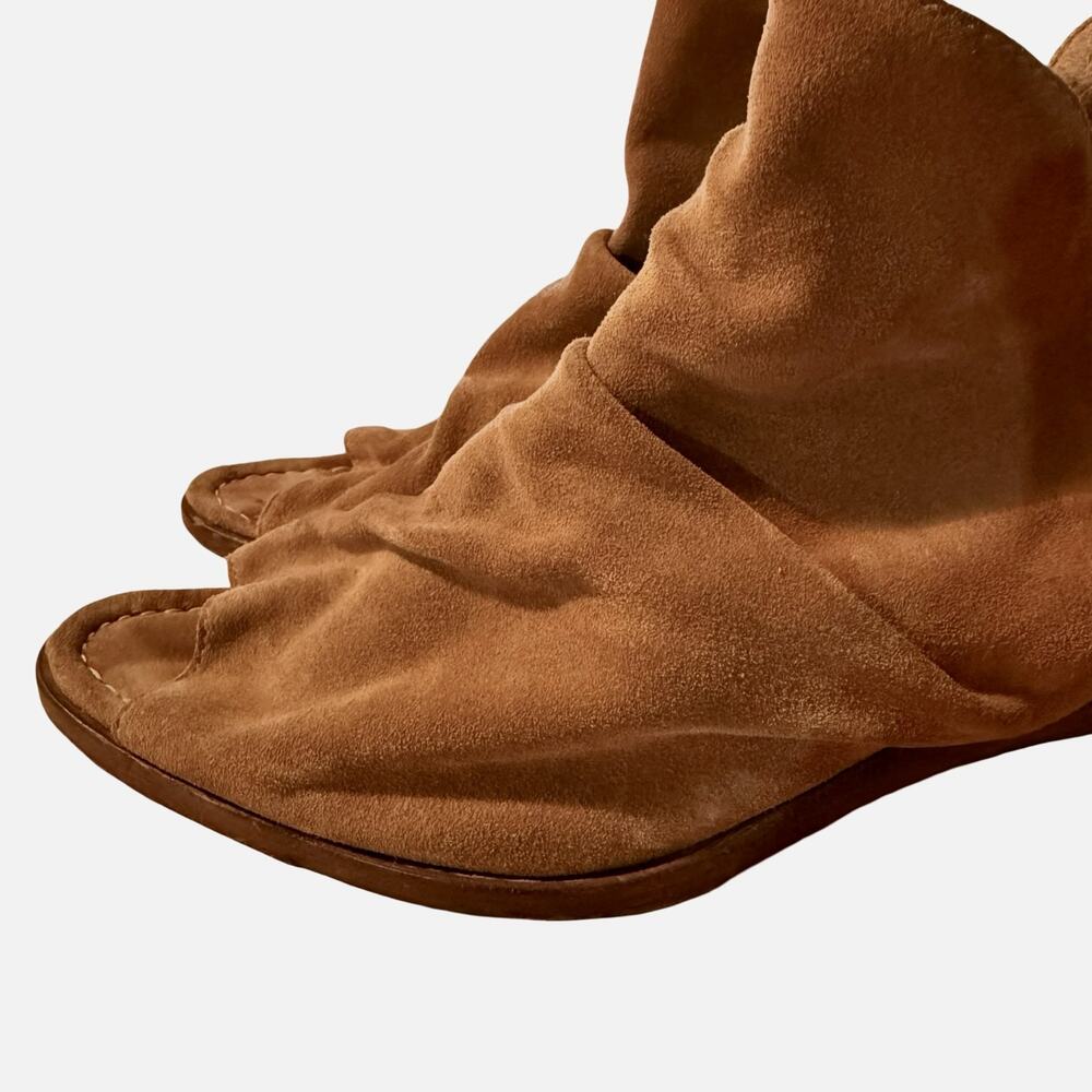 Sundance Suede Leather Open Toe Ankle Booties Chunky Heel Shoes Boots 40 9 / 9.5 - Picture 8 of 16